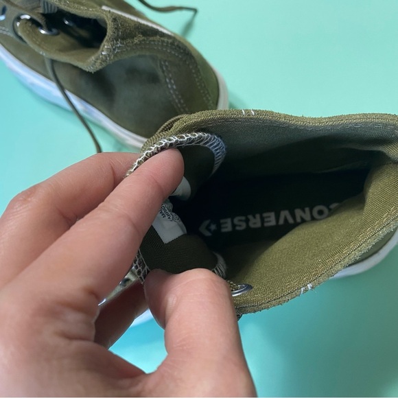 Converse Chuck Taylor All Star Lift Platform Moss Green Sneakers Size 5.5 - Picture 7 of 14